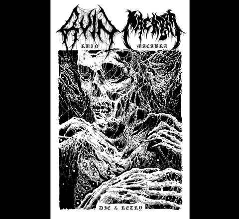 Ruin / Macabre - Die & Retry Split Cassette